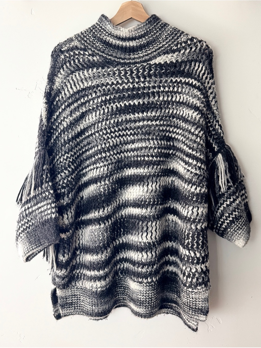 Eleven Six Handmade Alpaca Poncho Sweater - one size